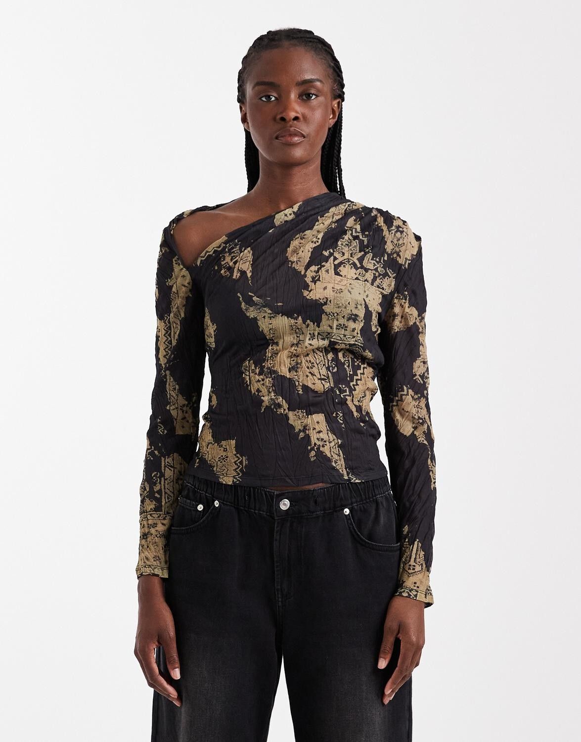 Tsbaily Ls Crinkle Mesh Top Jrs