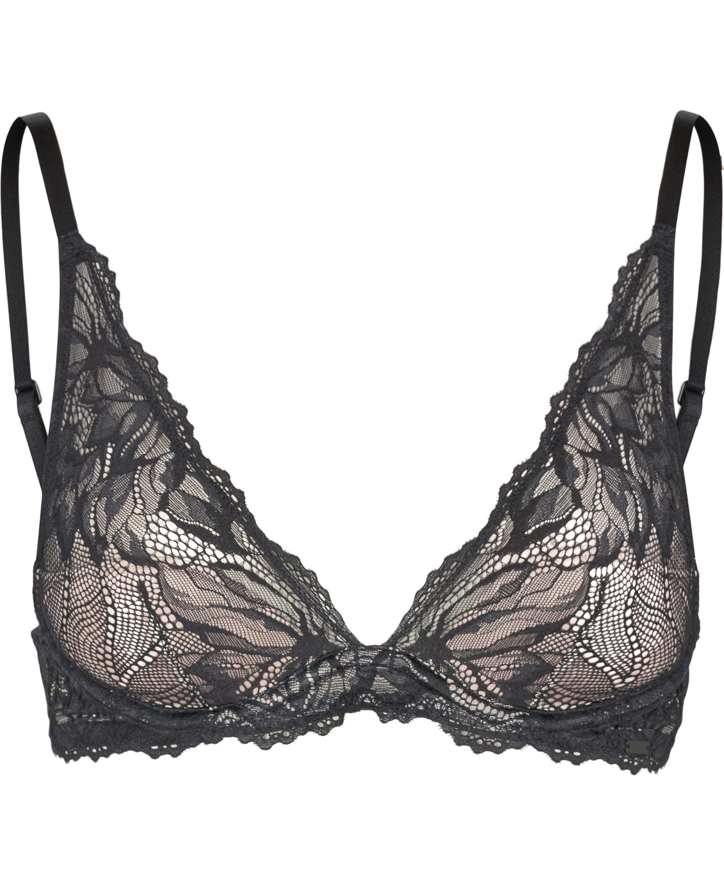 Lightly lined plunge bra