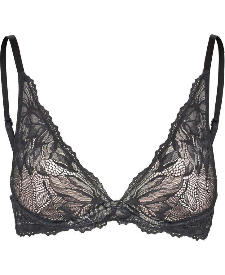 Lightly lined plunge bra