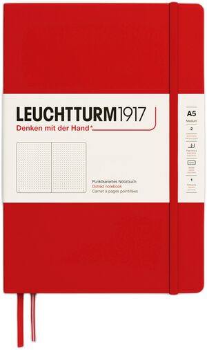LT1917 Notesbog HC Prikket A5 /Medium Cherry 373977