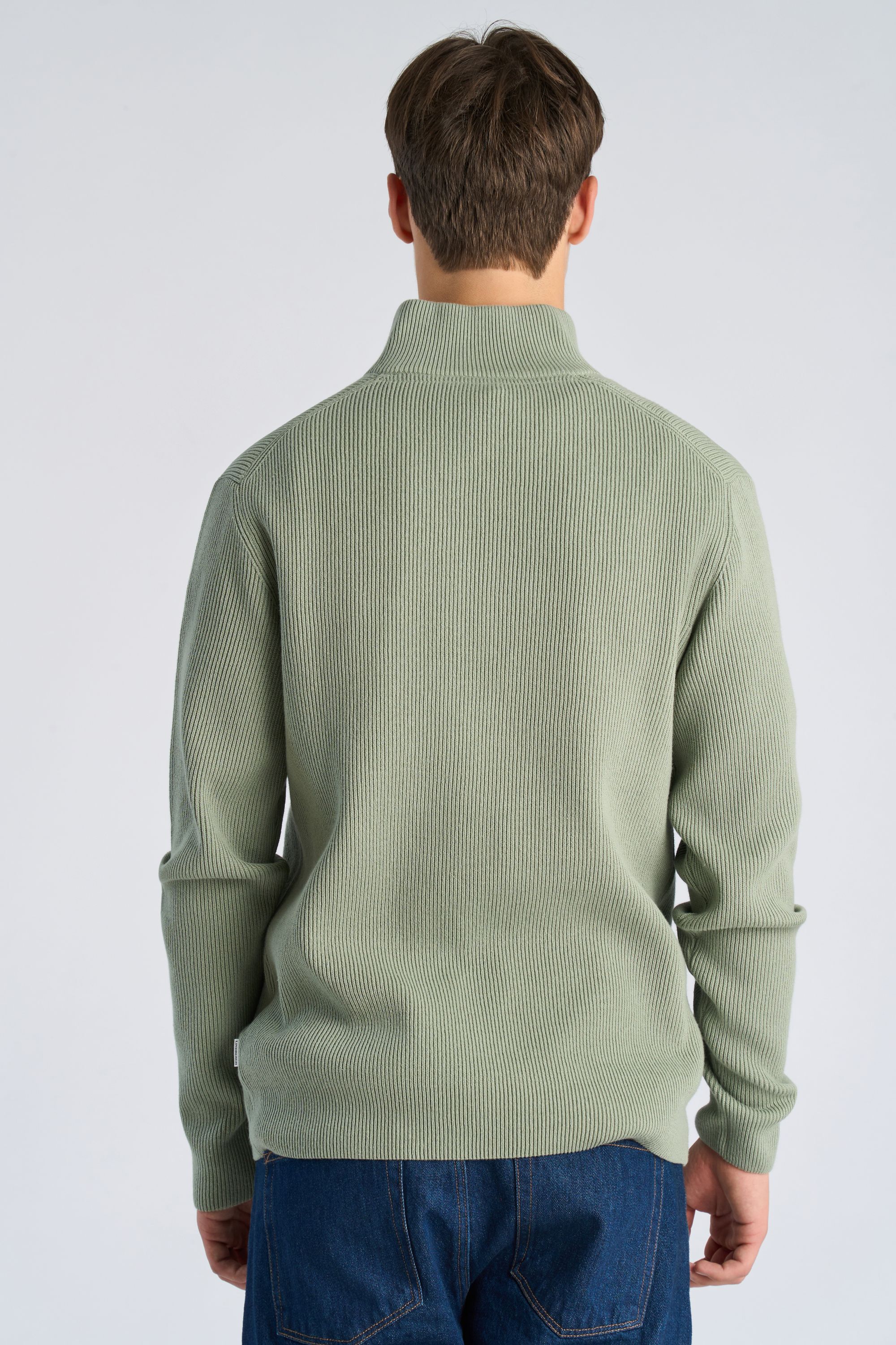 Half zip rib knit