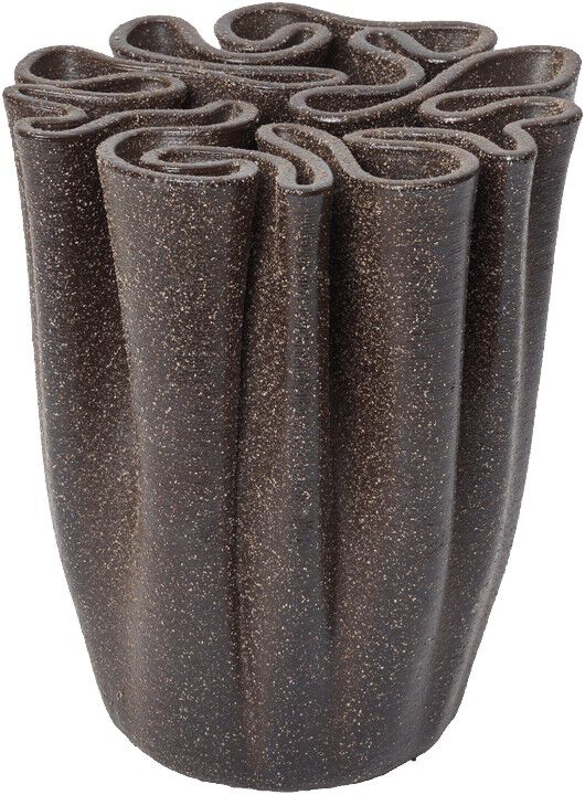 Dedali Vase - H18 - Dark Brown