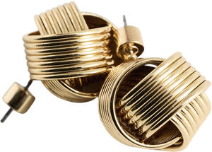 Interlocking circular earrings