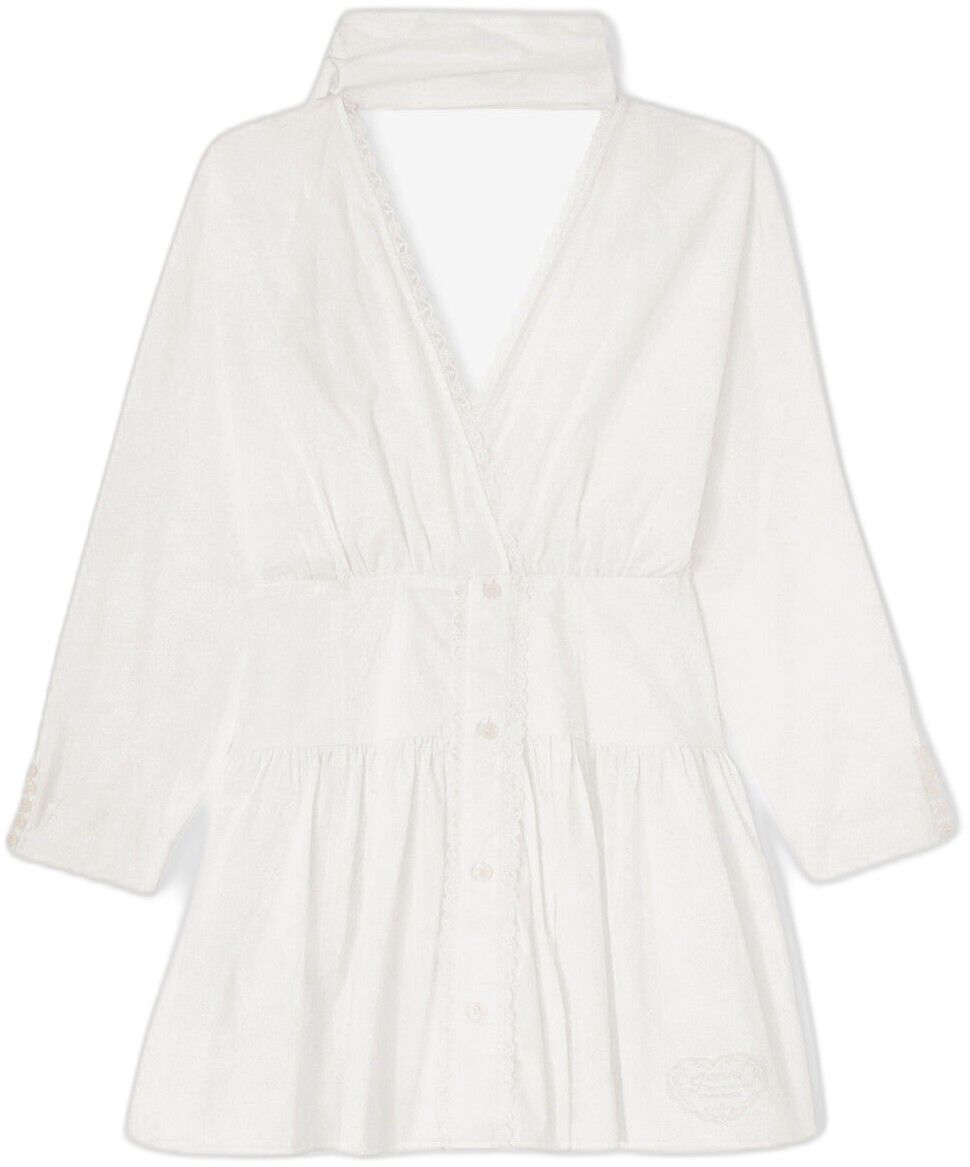 Cotton Voile Kimono Scarf Mini Dres