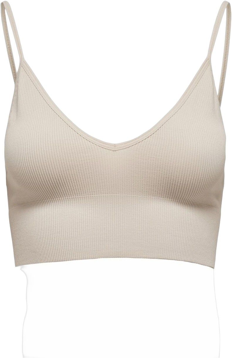 ONLVICKY RIB SEAMLESS VNECK TOP NOO