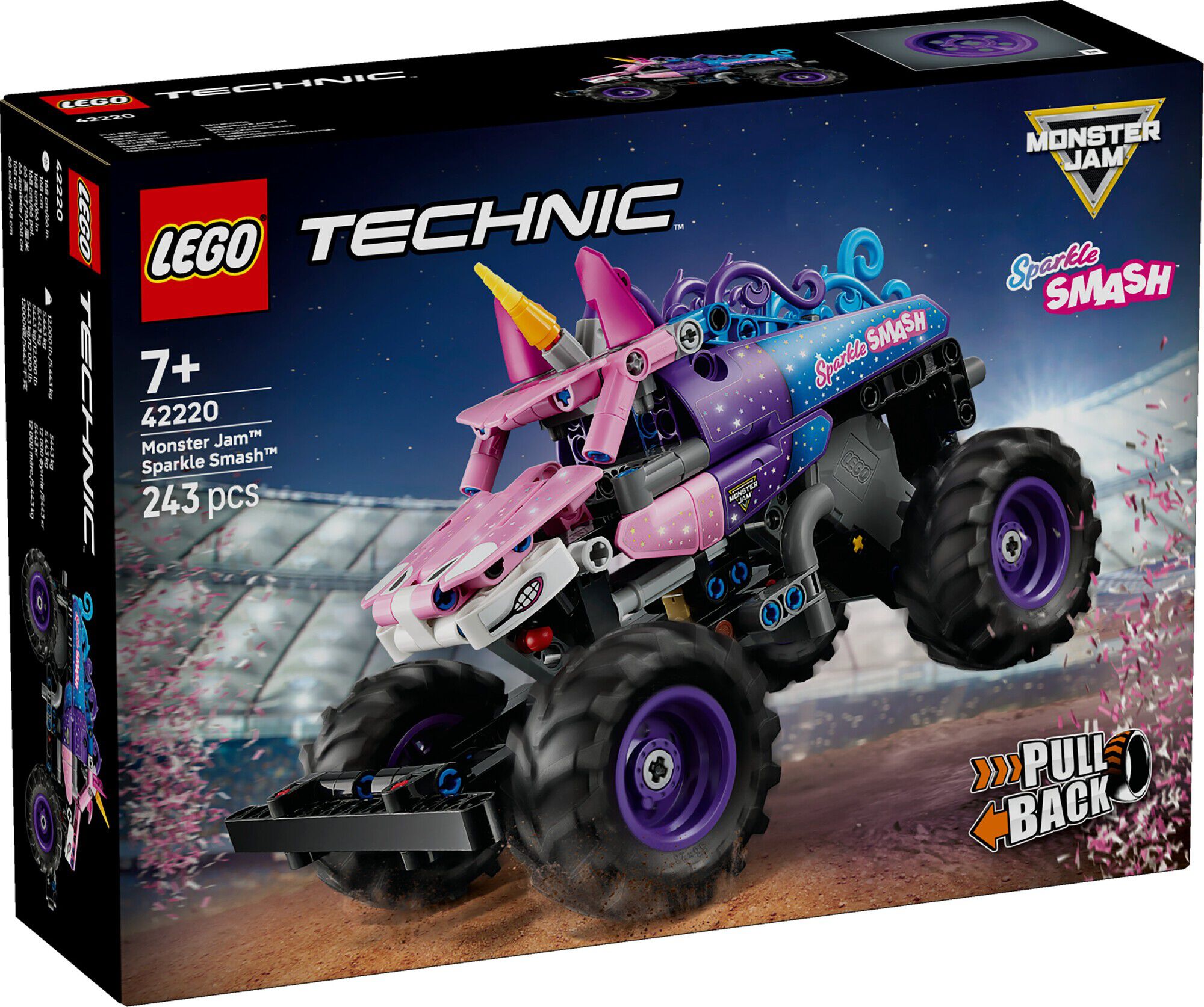 Monster Jam Sparkle Smash pull-back 42220