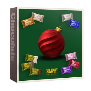 Simply&reg; CHRISTMAS BOX PREMIUM chokolade&aelig;ske (500g)