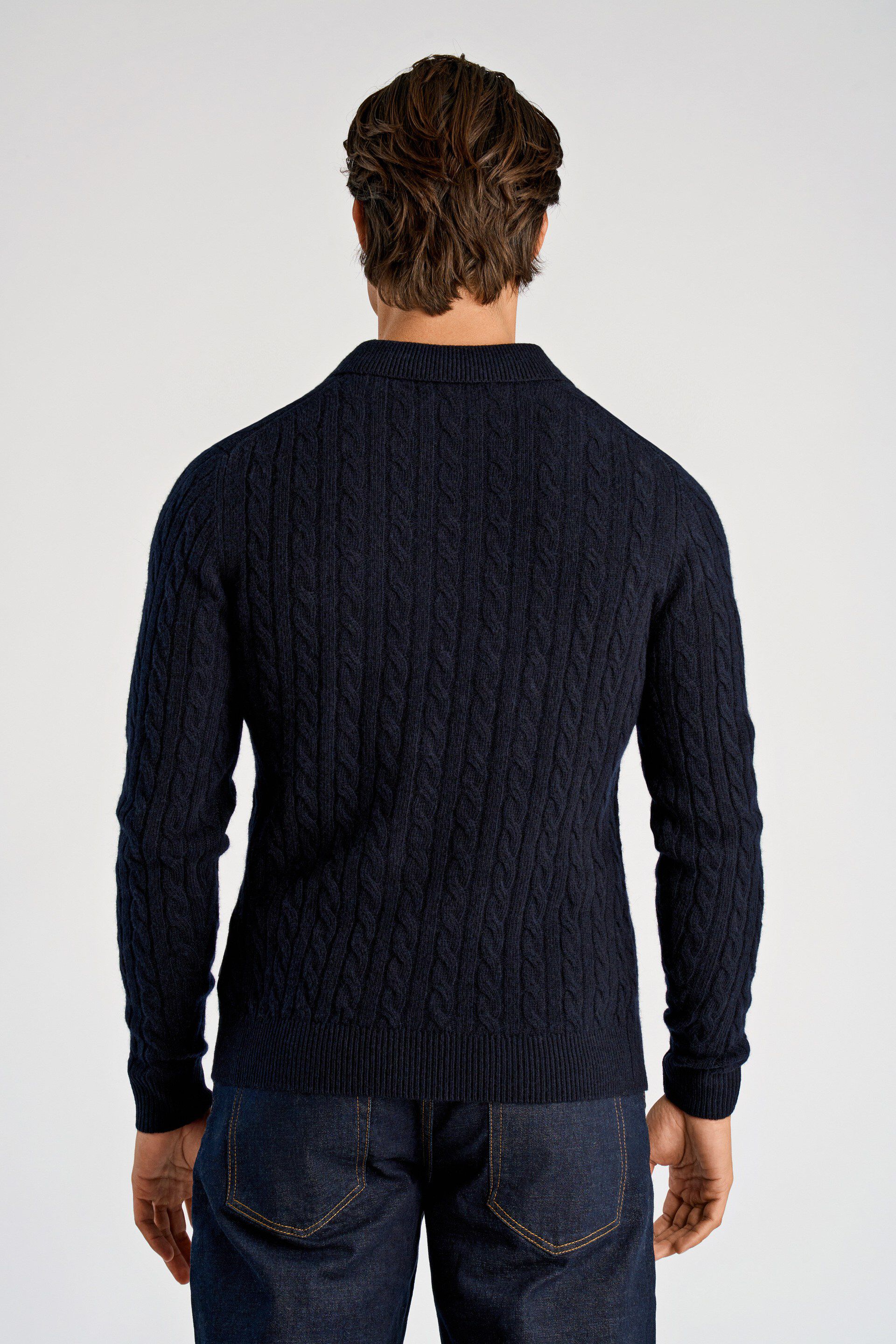 Lambswool half zip knit