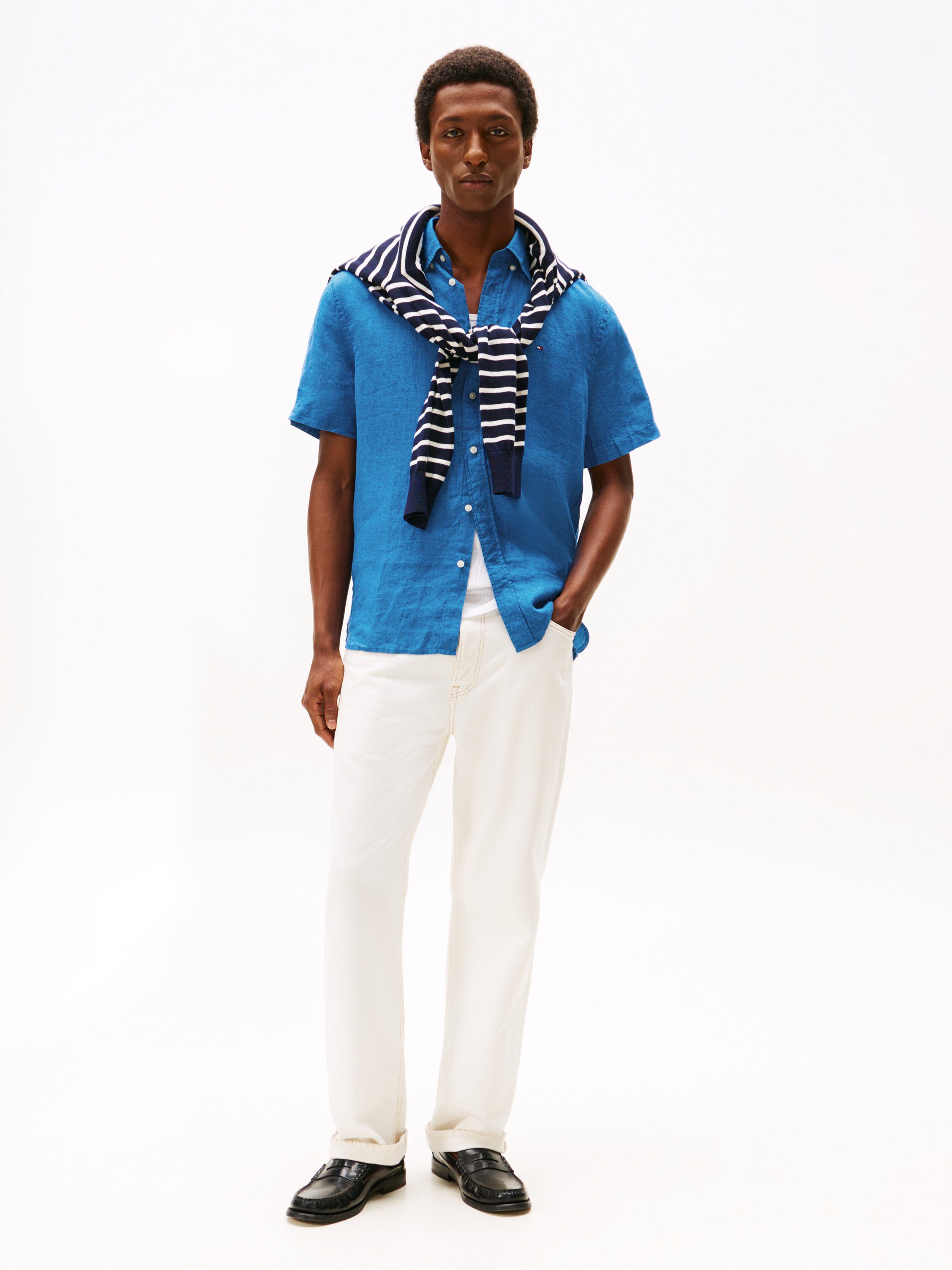 PIGMENT DYED LINEN RF SHIRT S/S