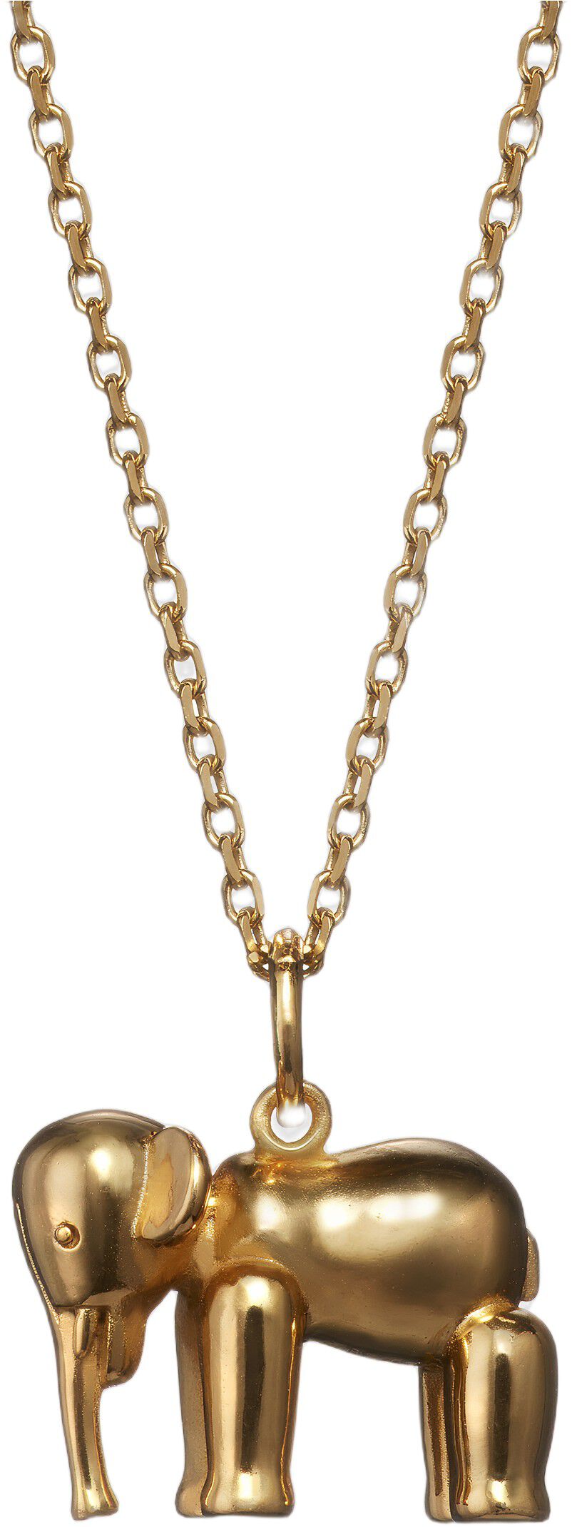 Elefanten i 18 karat forgyldt s&oslash;lv med k&aelig;de