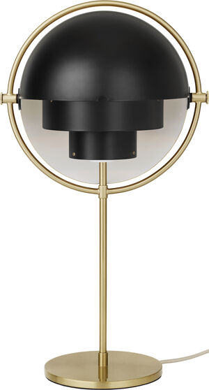 Multi-Lite Table Lamp, Brass base, EU Black Semi Matt