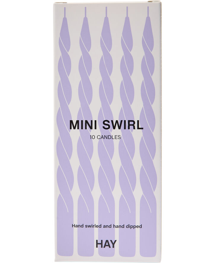 Mini Swirl Candle-Set of 10-Lilac