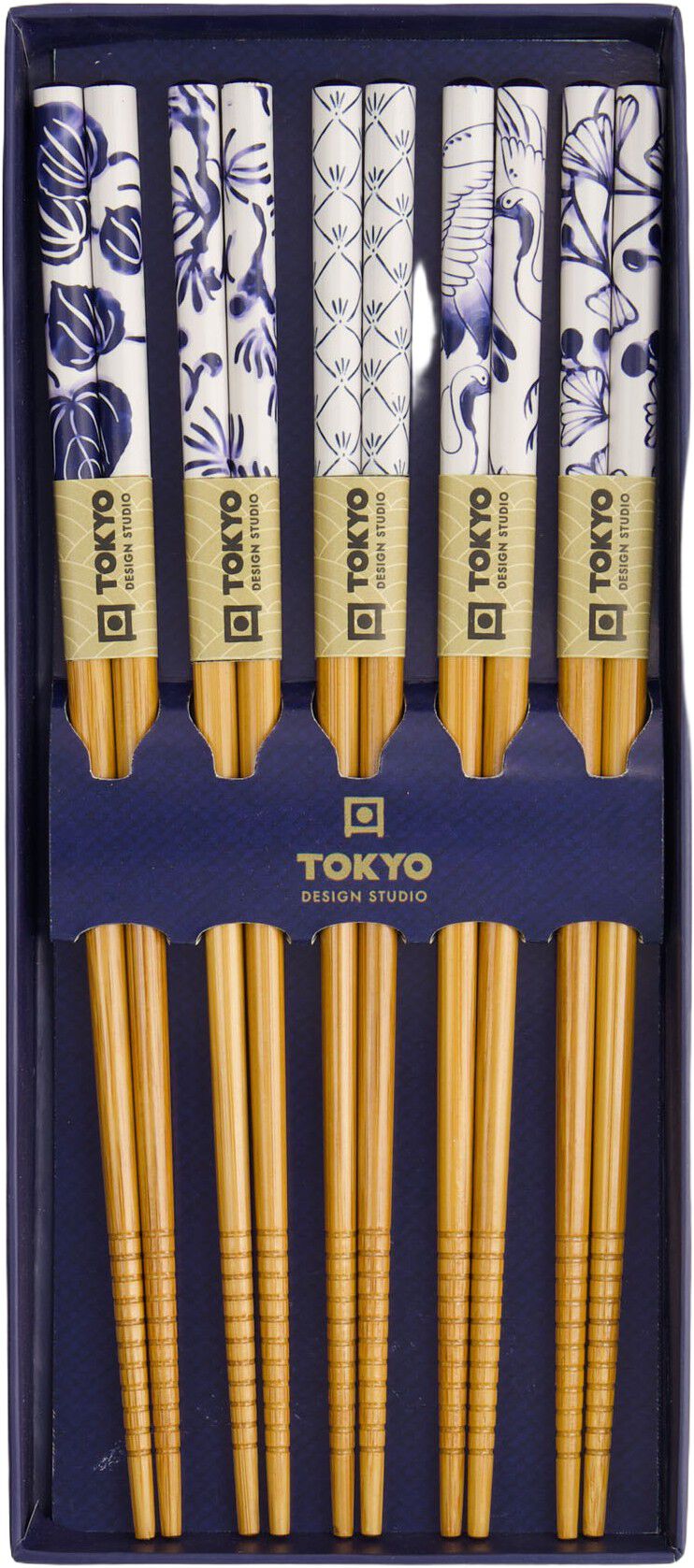 Chopstick Giftset/5 Blue Flora Japonica 17856 1/100