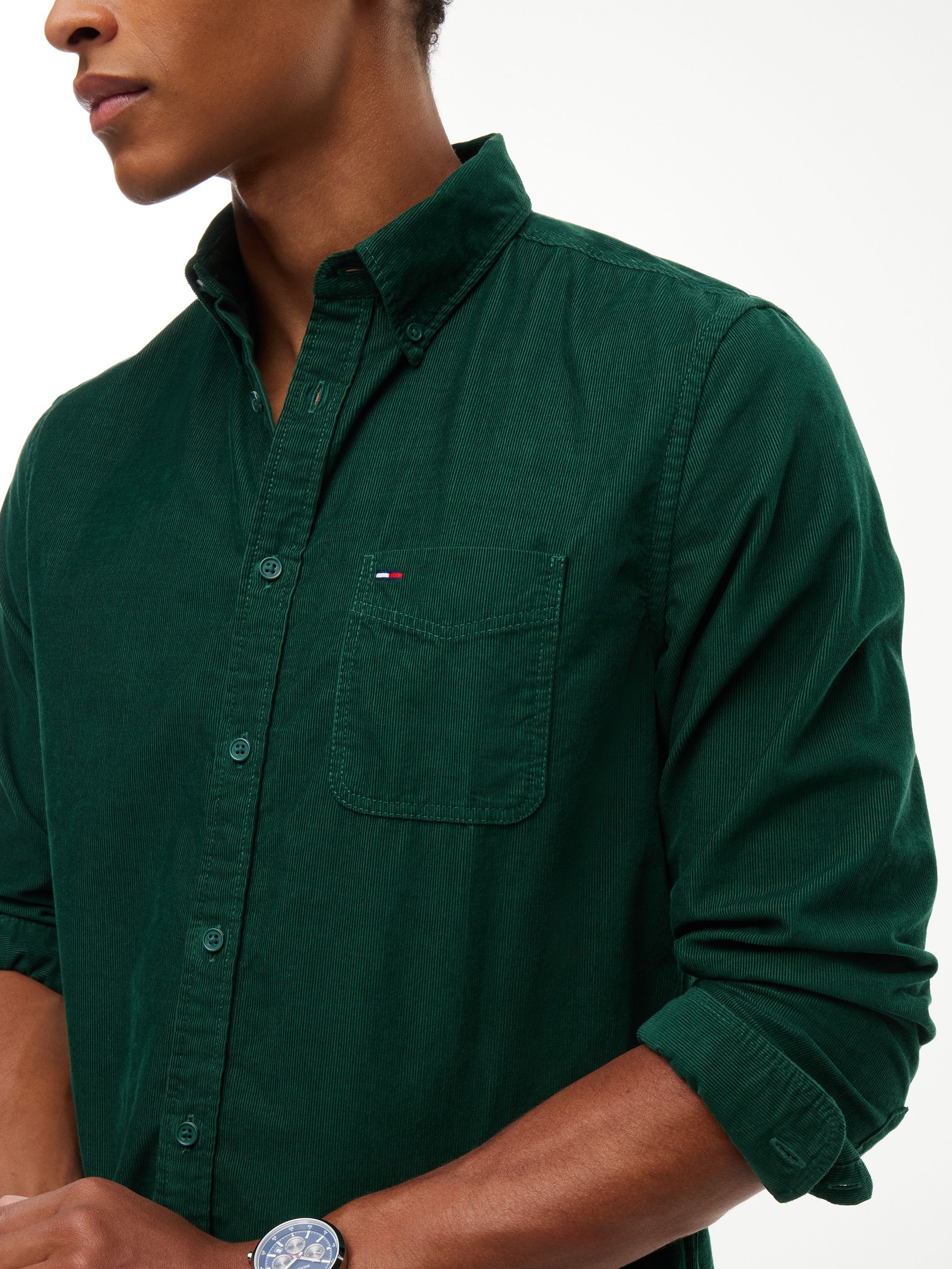 Regular Fit Button-Down Corduroy Shirt