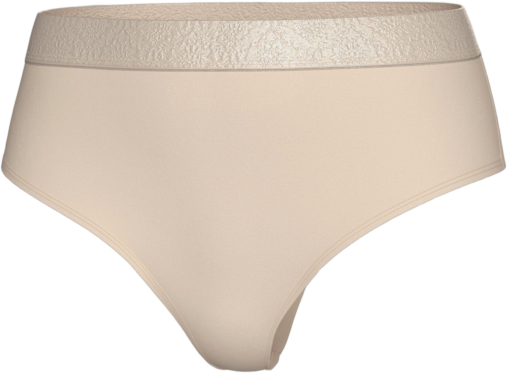 Thong with elastic waistband