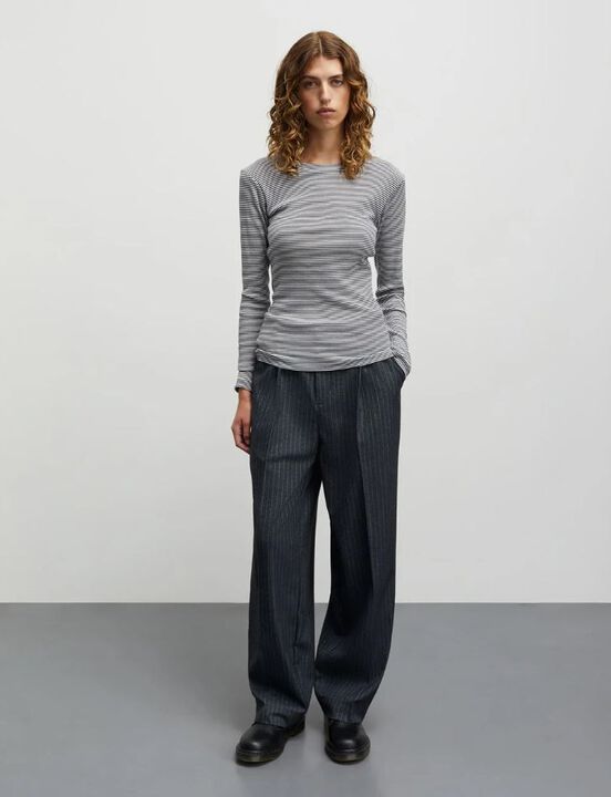 2x2 Cotton Stripe Tuba Tee LS