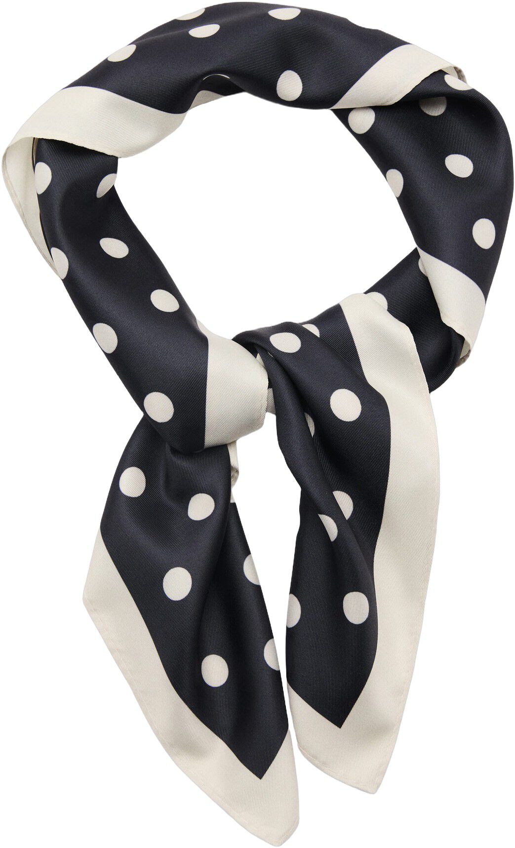 Satin check-print scarf
