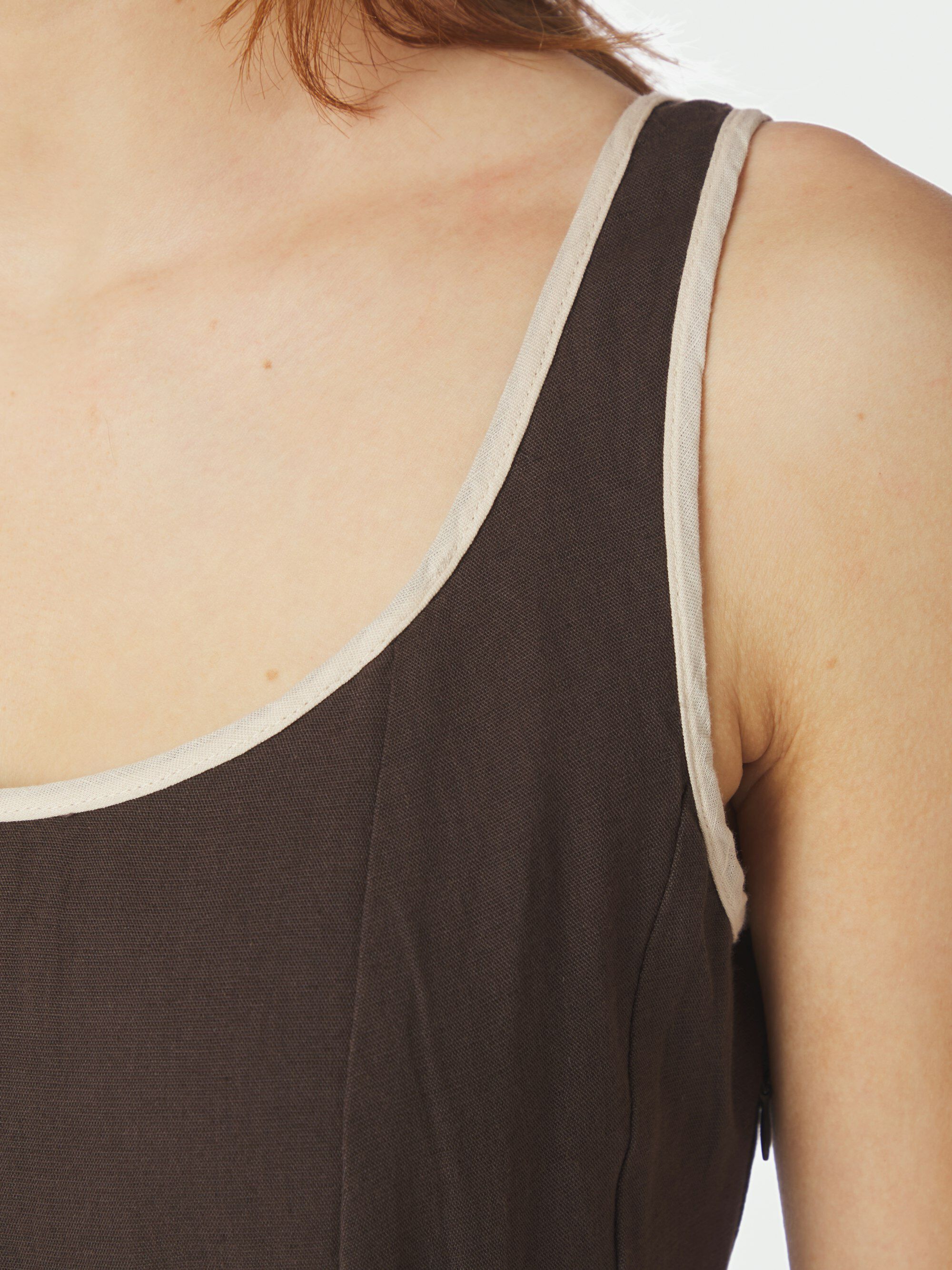Safinan Linen Contrast Dress