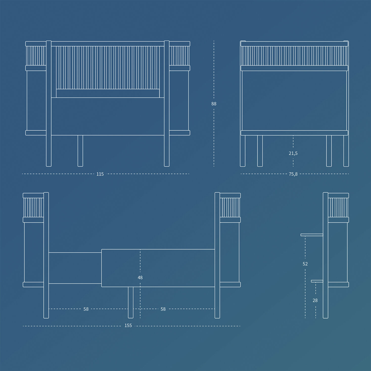 Sebra Sengen, Baby & Jr. ,forest lake blue