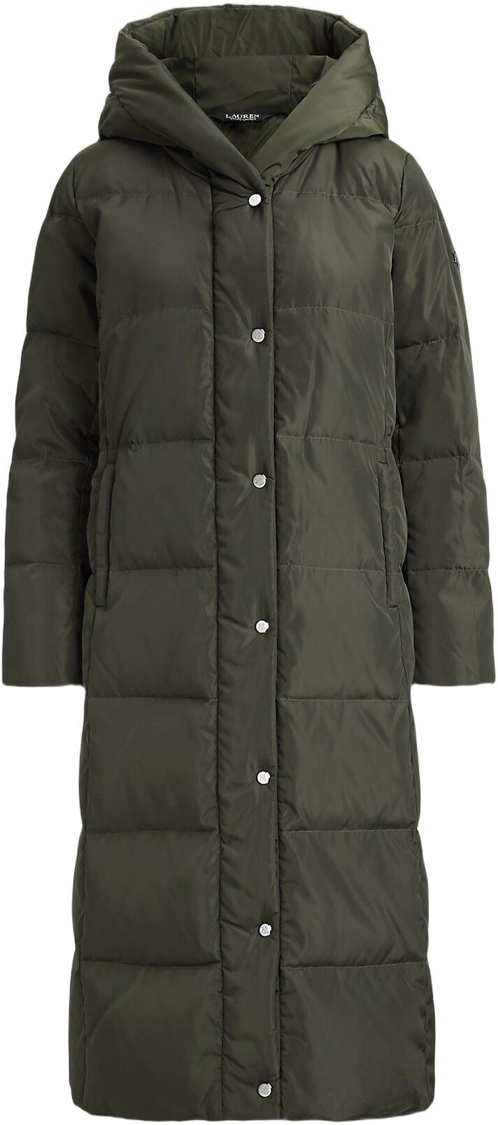 Hooded Channel-Quilted Down Puffer Coat