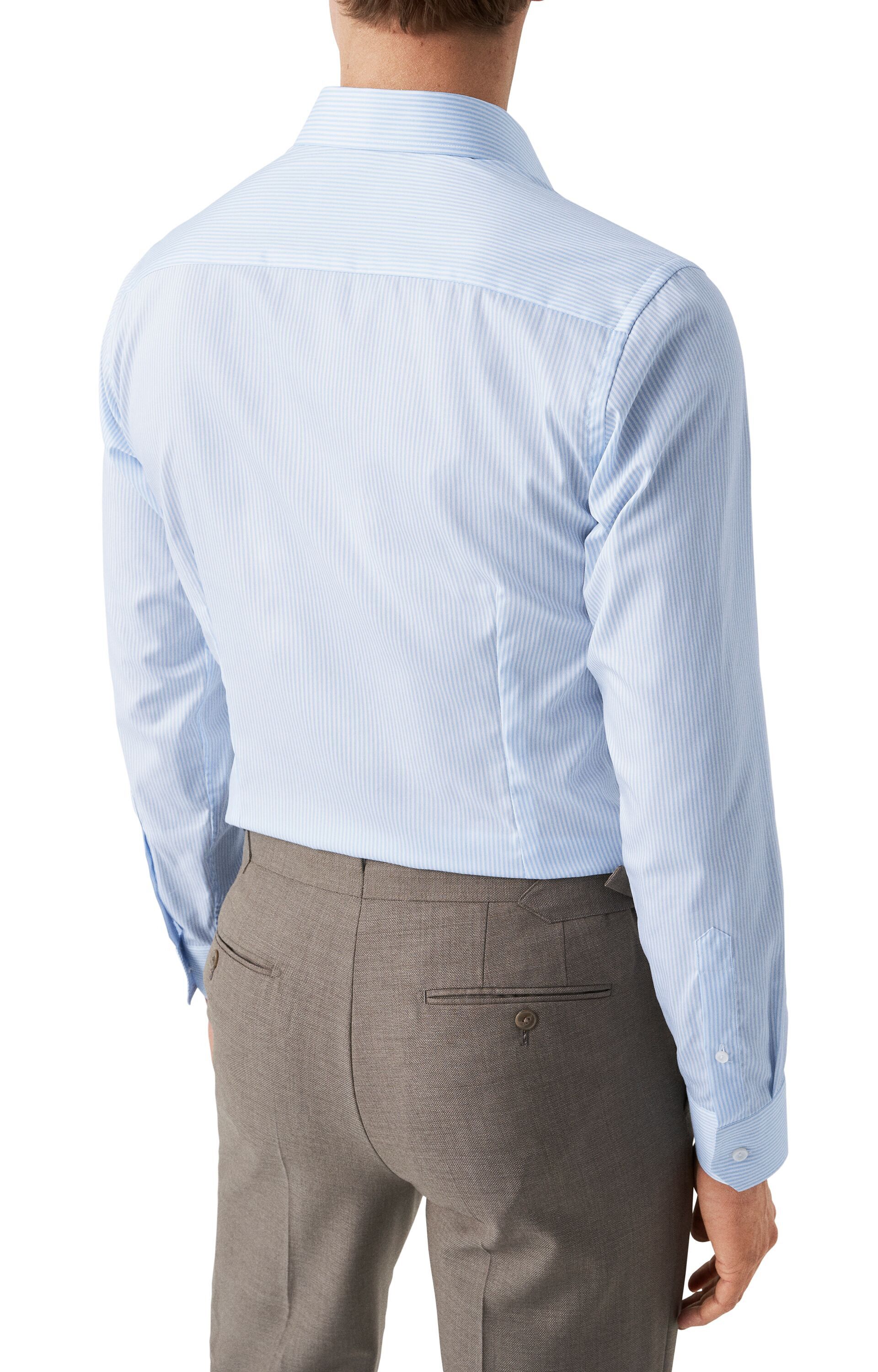 Contemporary Fit Light Blue Twill Shirt