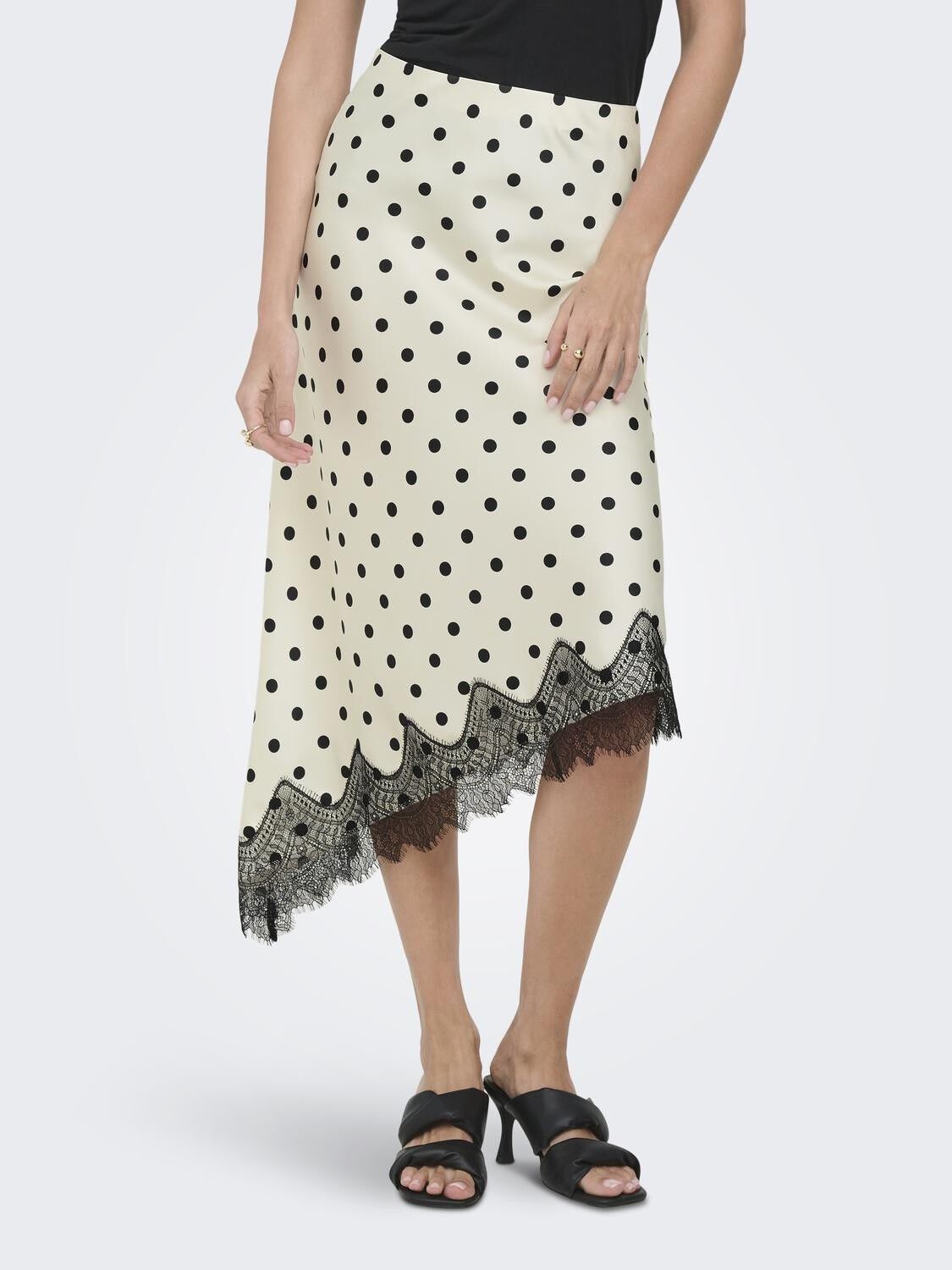 ONLBELLA SLANTED SATIN LACE SKIRT W