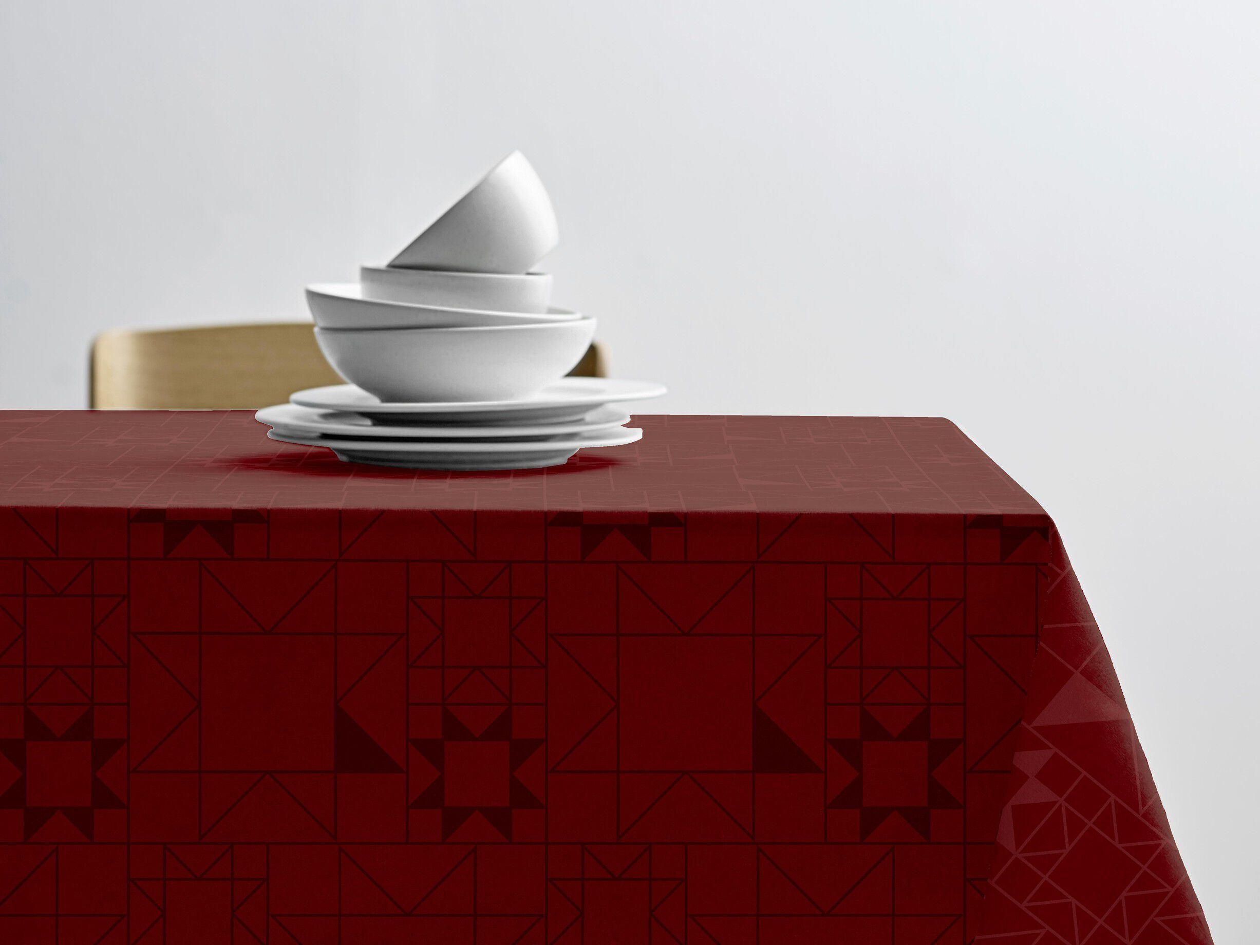 Dug 140x320 Star Damask Red