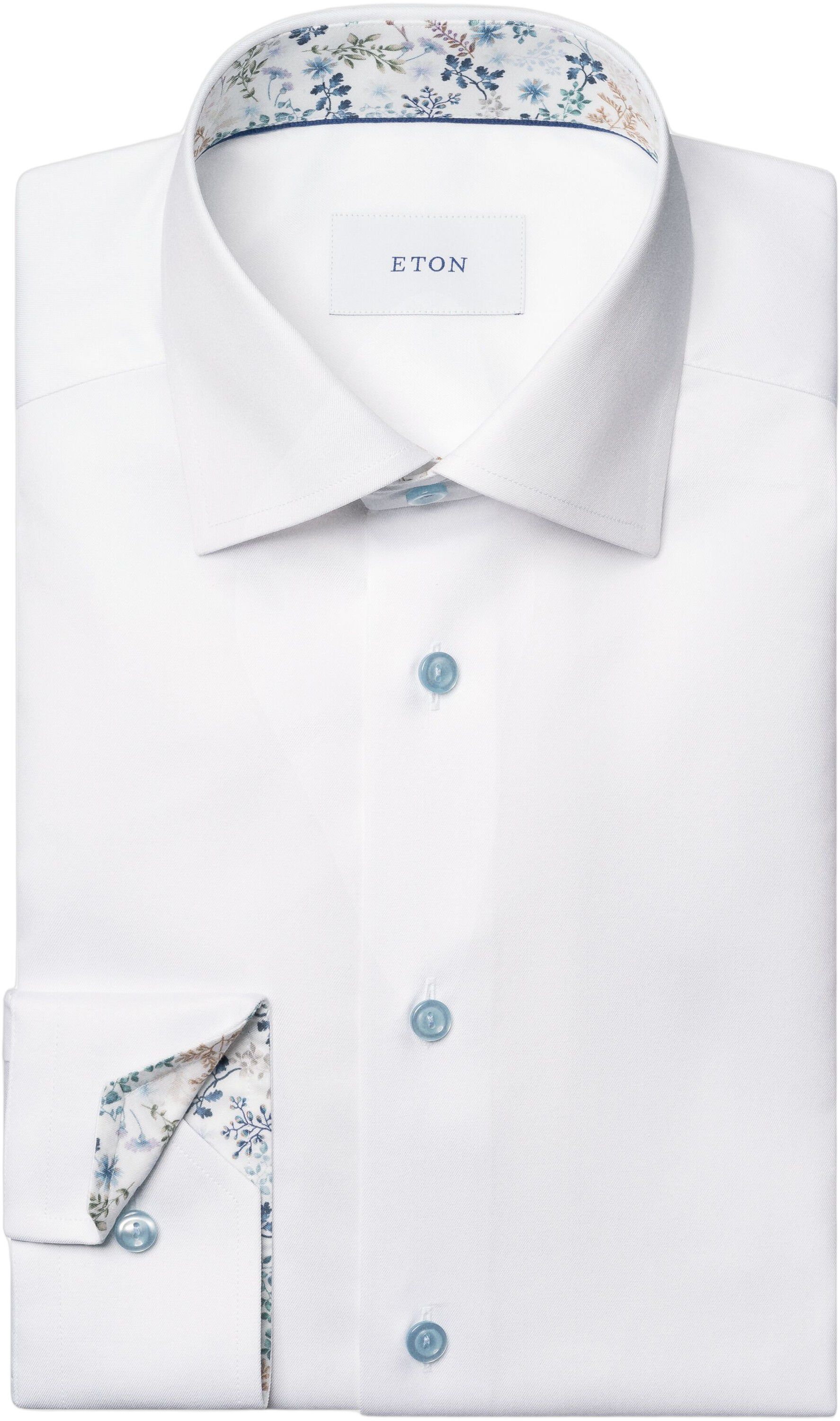 Slim Fit Floral Effect Signature Twill Shirt