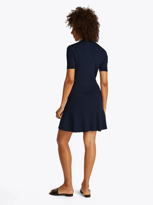 RIB BUTTON F&F POLO SWT DRESS