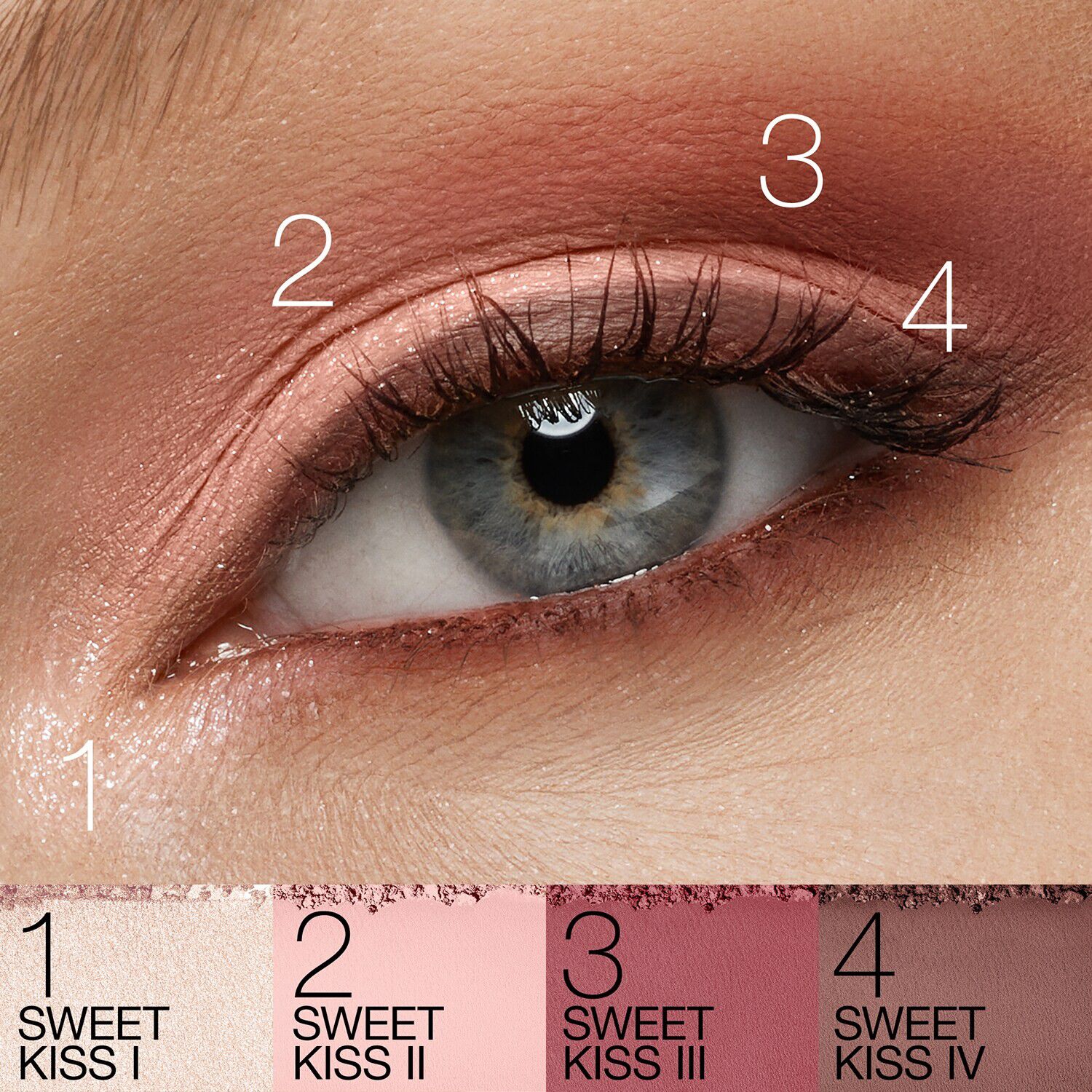 Sweet Kiss Quad Eyeshadow - Palette med fire &oslash;jenskygger