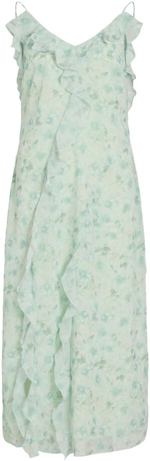 VIARIVA S/L FRILL STRAP MIDI DRESS