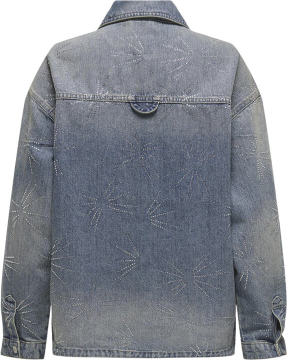 ONLEMMIE LS OVS RHINST SHIRT DNM TA