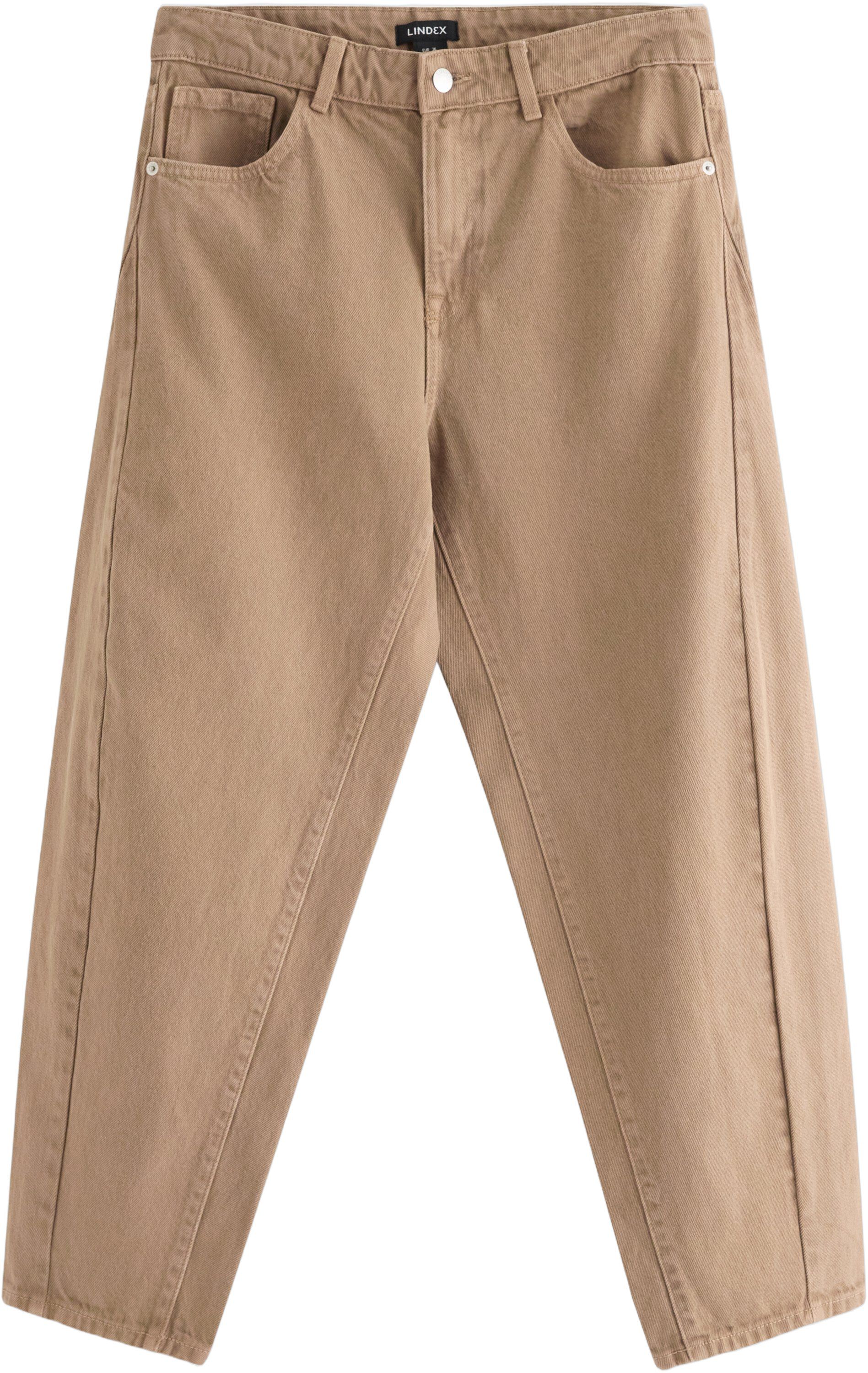 Tapered trousers in cotton twill wi