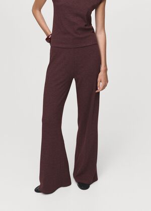 Knitted trousers with elastic waist