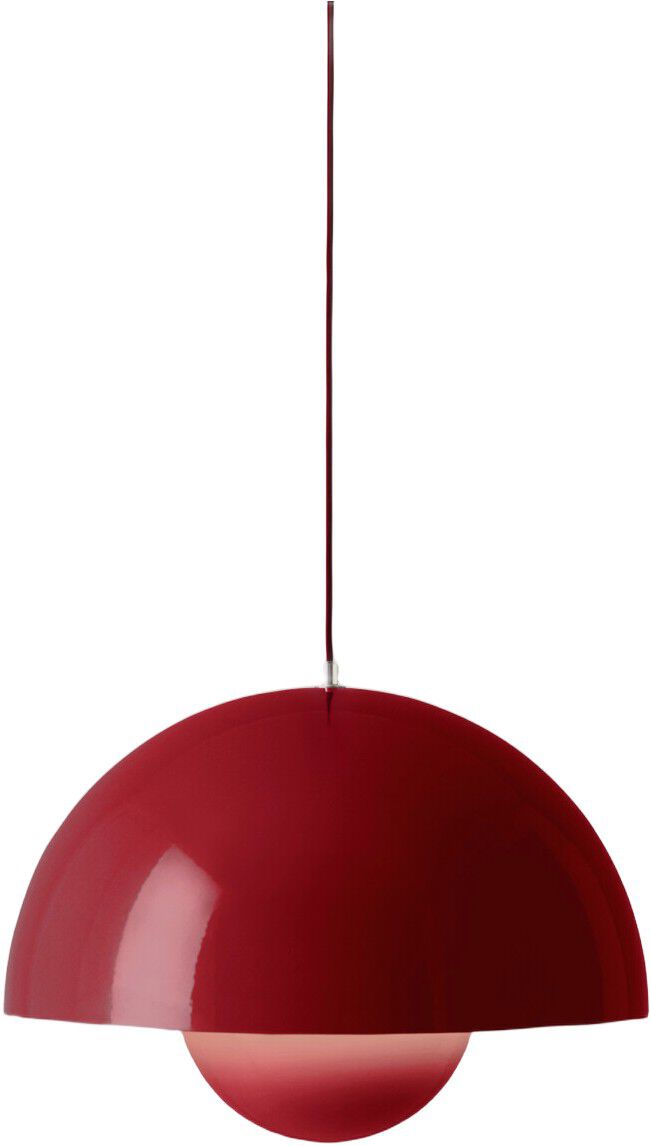 Flowerpot Pendant VP2, Vermilion Red
