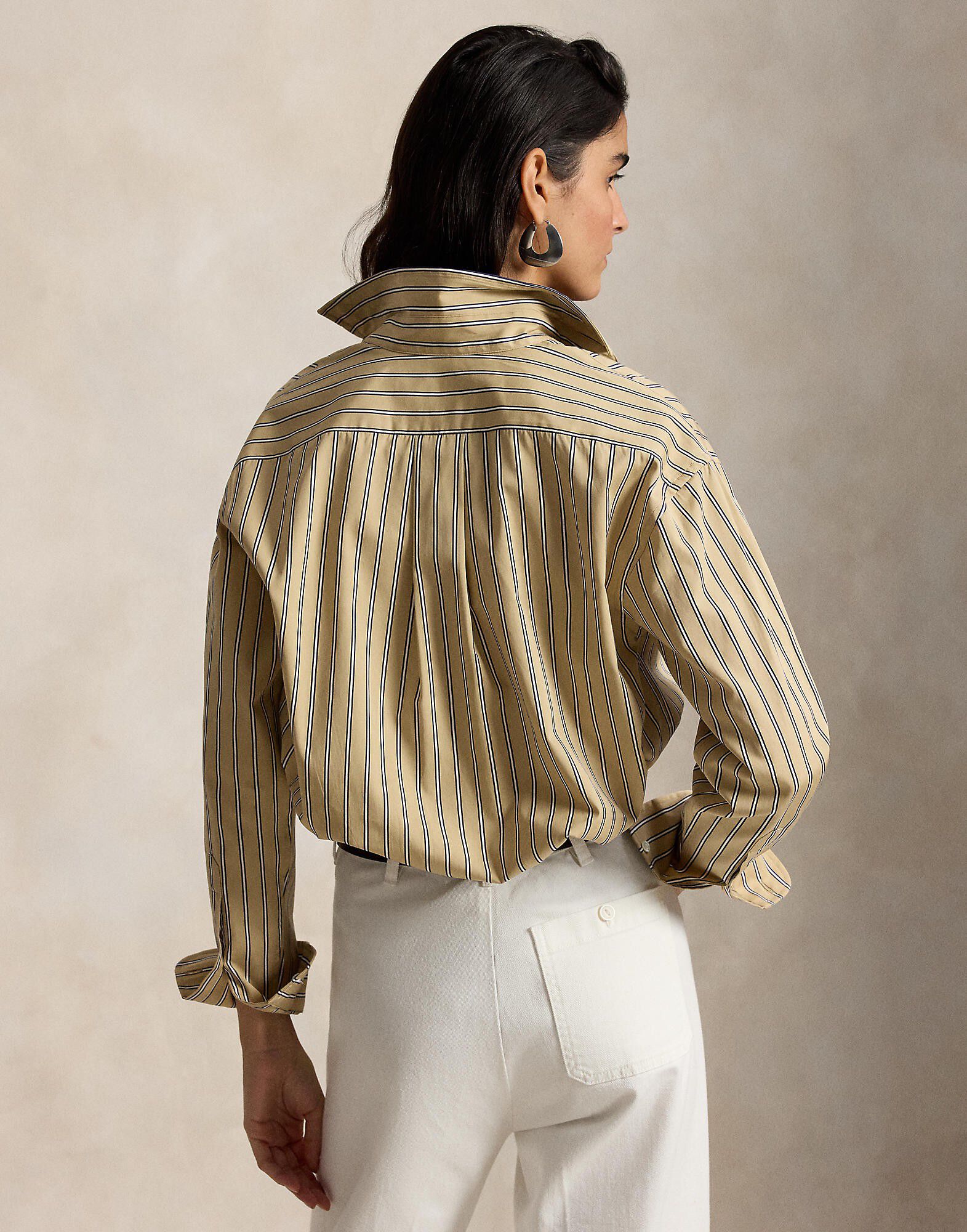 Relaxed Fit Striped Cotton Shirt