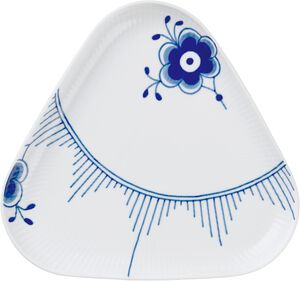 Blå Mega Riflet fad, 23 cm