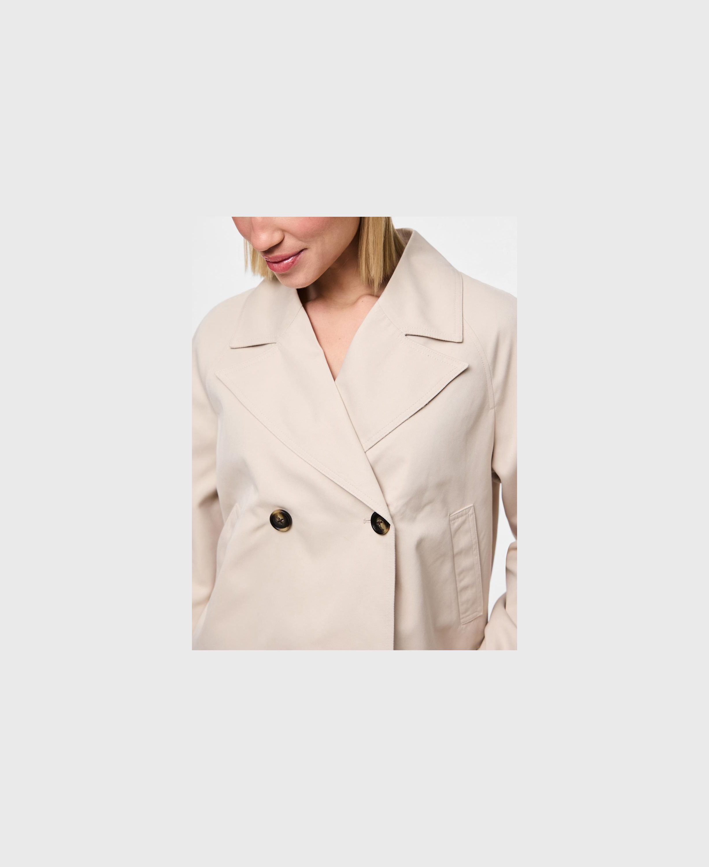PCSCARLETT LS SHORT TRENCHCOAT NOOS