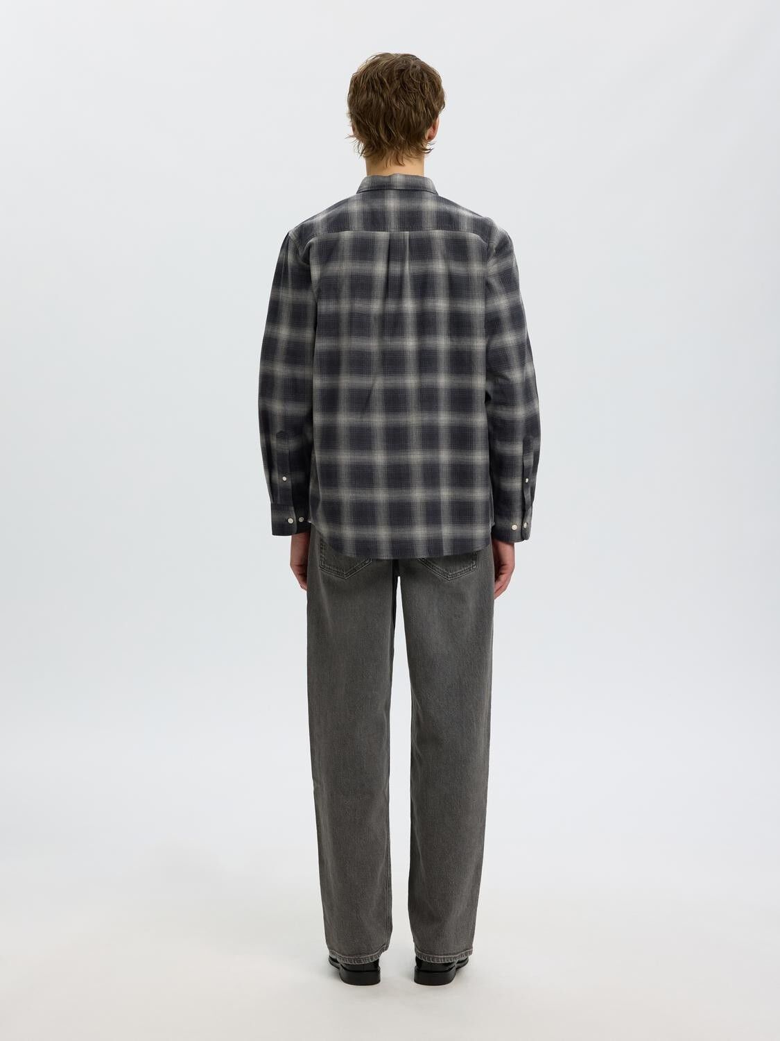 Slmcole-Jay Reg Melange Ls Shirt Noos