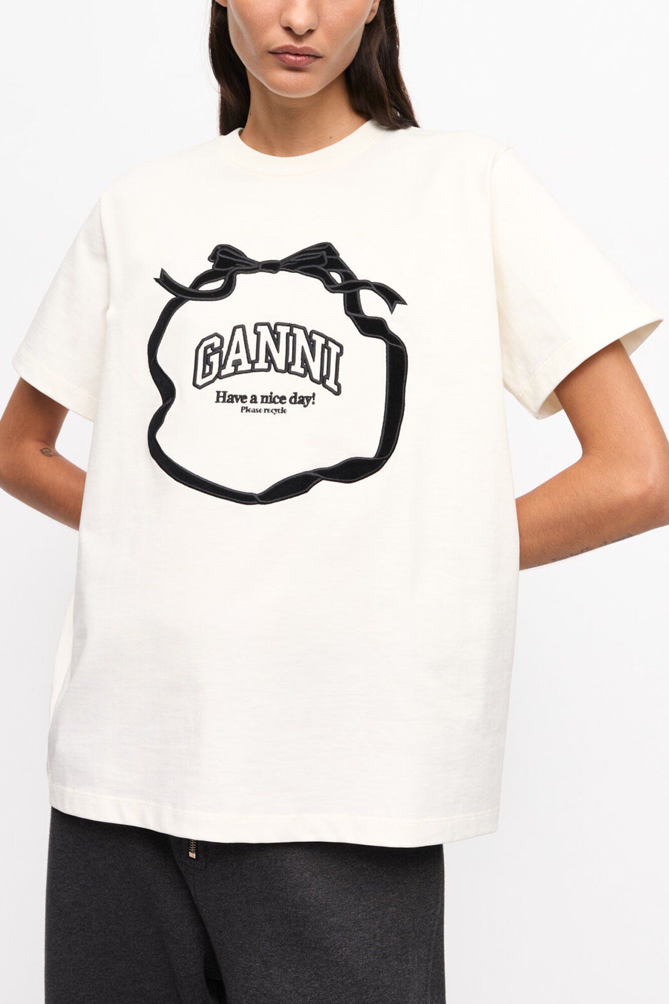 Heavy Cotton Bow Relaxed T-shirt