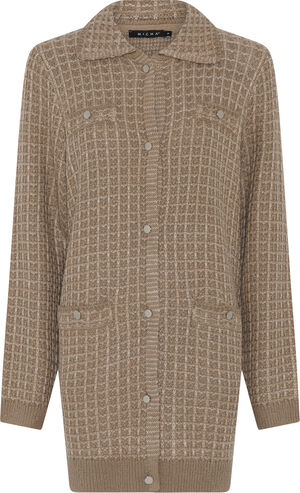 Long Cardigan_ Structure Knit