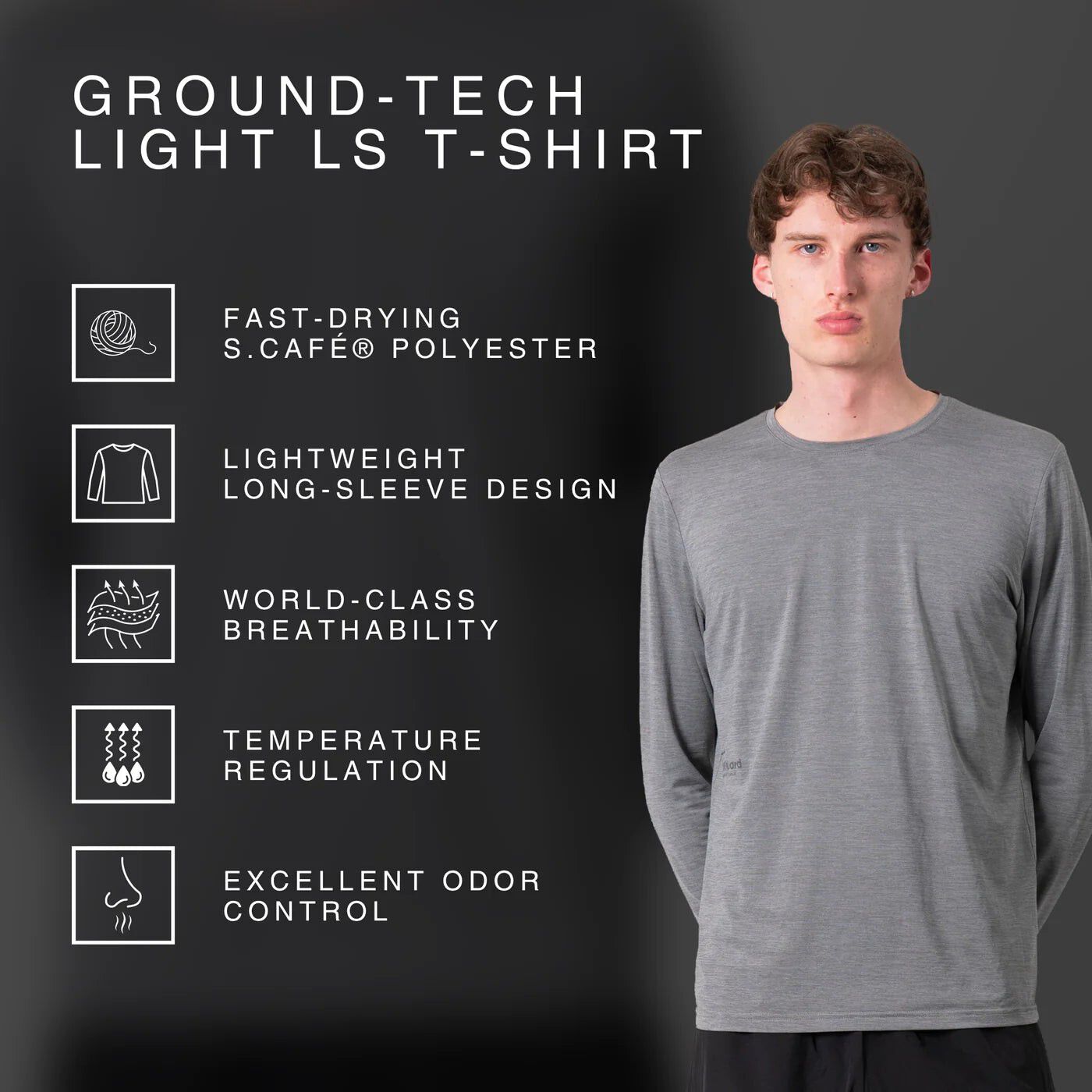 Ground Tech Light Lang&aelig;rmet L&oslash;be T-shirt