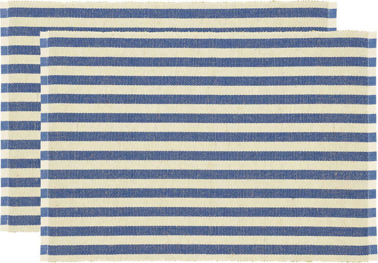 Dækkeserviet 33x48 2-pk Statement Stripe Blue