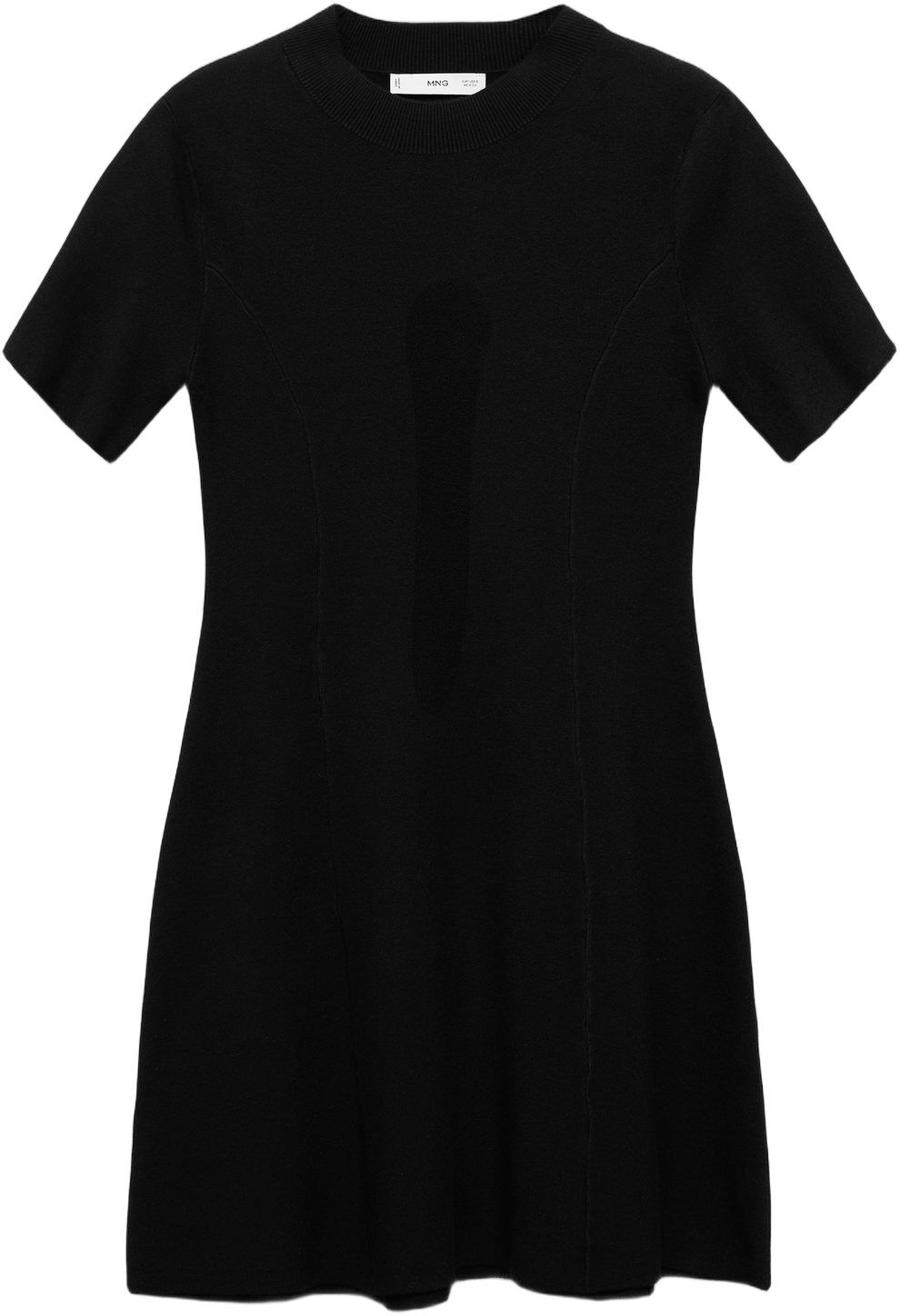 Fine-knit flared dress