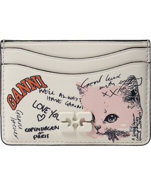 Ganni Card Holder Cat Signature