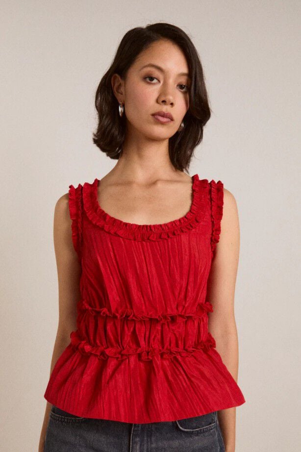 EVERLY RUFFLE BLOUSE