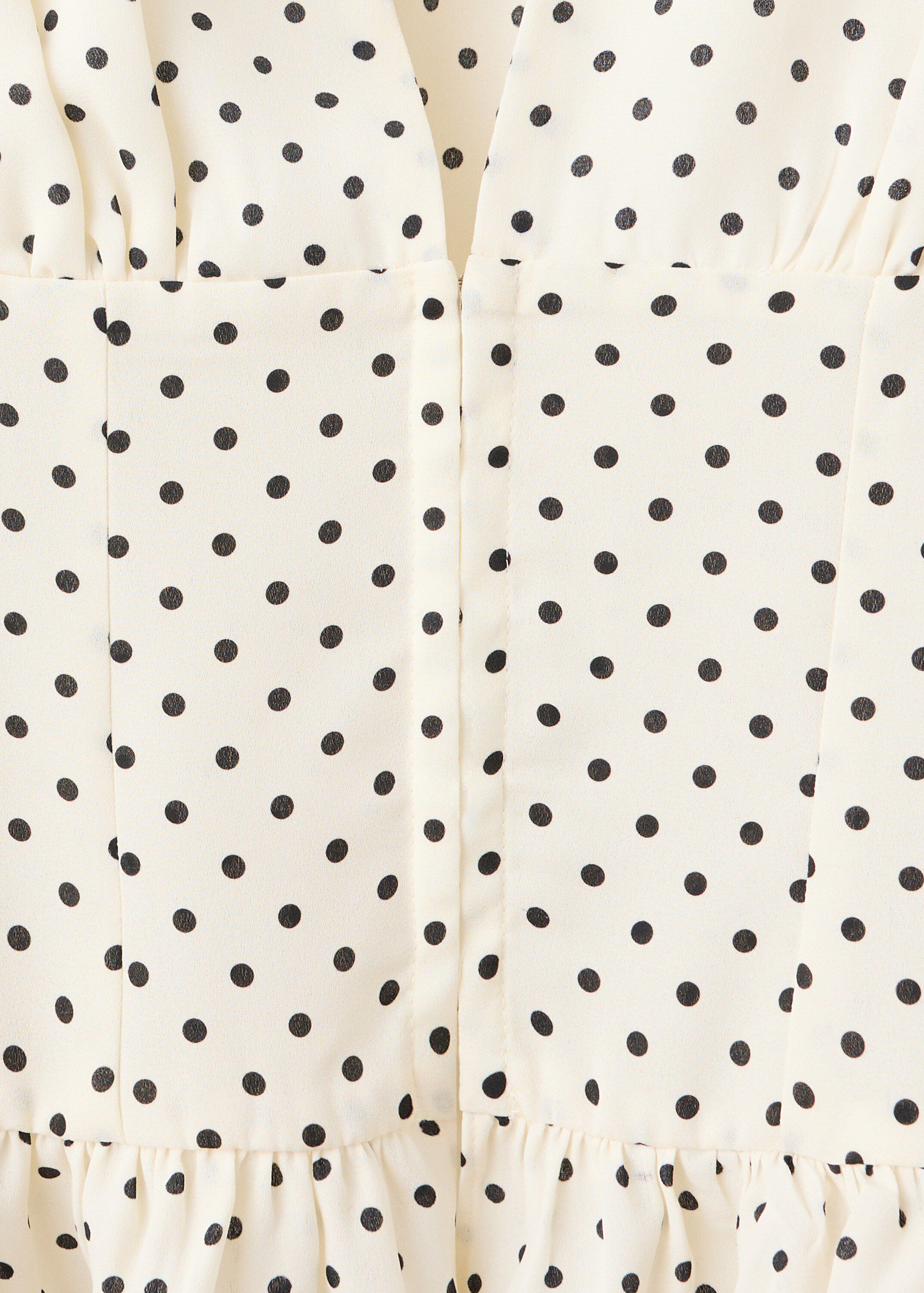 Polka-dot V-neck blouse