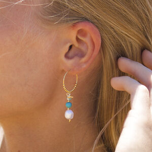 Peace Hoop earring