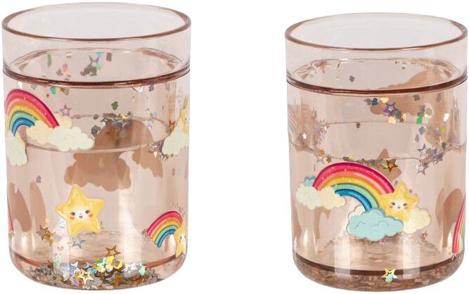 2 PACK GLITTER CUPS