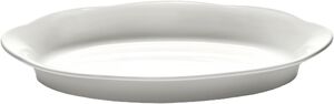 HIGH OVAL PLATE M WHITE SILHOUETTE